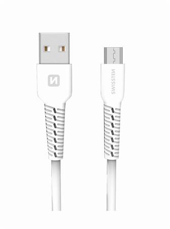 SWISSTEN DATOVÝ KABEL USB / MICRO USB 1,0 M BÍLÝ