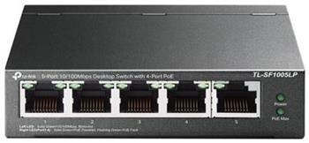 TP-Link TL-SF1005LP switch 5x 10/100Mbps 4x PoE 802.3af (až 15,4W/port) PoE budget 41W