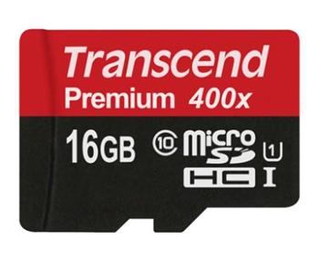 Transcend 16GB microSDHC UHS-I 400x Premium (Class