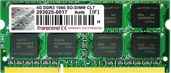 Transcend 4GB DDR3 1066 SO-DIMM 2Rx8