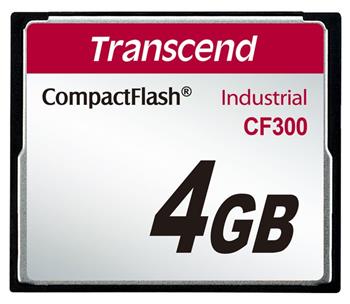 Transcend 4GB INDUSTRIAL CF300 CF CARD, high speed