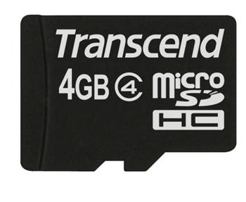 Transcend 4GB micro SDHC6 (bez adaptéru)