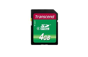 Transcend 4GB SDHC (Class 4) paměťová karta, modr
