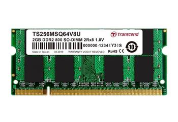 TRANSCEND - TS256MSQ64V8U - MEMORY, 2GB, SODIMM, D