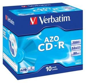 VERBATIM CD-R AZO 700MB, 52x, jewel case 10 ks
