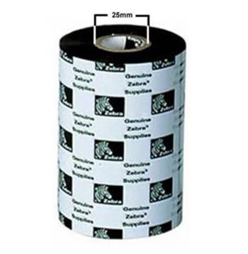 Zebra Wax/Resin Ribbon, 80mmx450m (3.15inx1476ft), 3200; High Performance, 25mm (1in) core, 6/box